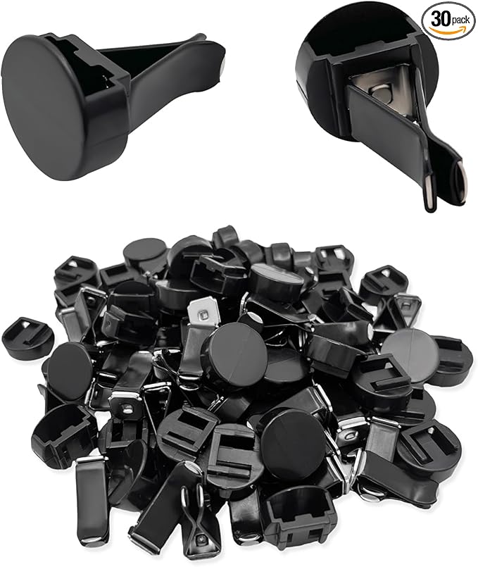 30 PCS Car Metal Air Vent Clips, Auto Perfume Air Outlet Clips Replacement, Air Freshener Clips with Plastic Slot Suitable for Most Vehicle, Universal Car Accessories