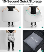 HALOBLK Non-Sag Glass Roof Sunshade with Storage Bag Designed for Tesla Model Y Accessories, Foldable Sunroof Shade with Nano-Ice-Crystal Heat Insulation Coating for 2021-2024 Model Y Accessories