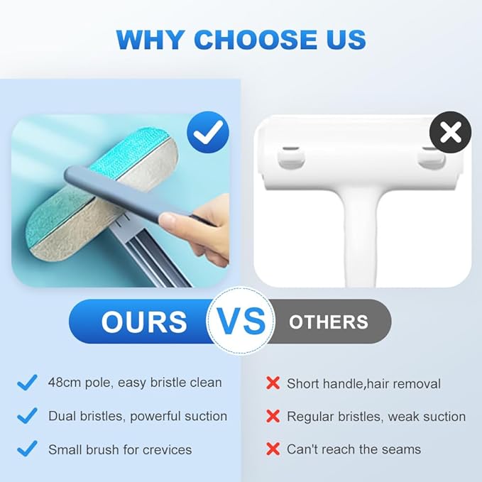 Moonboat Multifunctional Hair Removal Brush, Cleaner Pro Pet Hair, Cat Dog Hair Broom Lint Remover Scraper, Suitable for Carpet Rugs Bed Couch Curtains (B-2PCS)