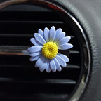 2 Pieces Daisy Flower Air Vent Clip Cute Car Air Freshener Clip Boho Car Air Outlet Decorations Charm Car Inter Decor Accessories for Girls Women
