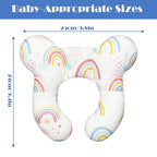 Baby Head Support Pillow for Newborn Toddler, Baby Neck Pillow Upgraded Comfortable Sleep Cushion for Car Plane Stroller Pushchair - Rainbow A