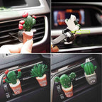 Cactus Car Air Freshener - Vent Clip Interior Accessory, Scent Freshener Perfume Aromatherapy Clip for Women