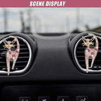 2PCS Car Vent Clips, Bling Cat Air Conditioning Outlet Clip, Crystal Rhinestone Auto Diffuser Perfume Clip, Cute Car Accessories for Women, Vehicle Interior Decoration (Pink)