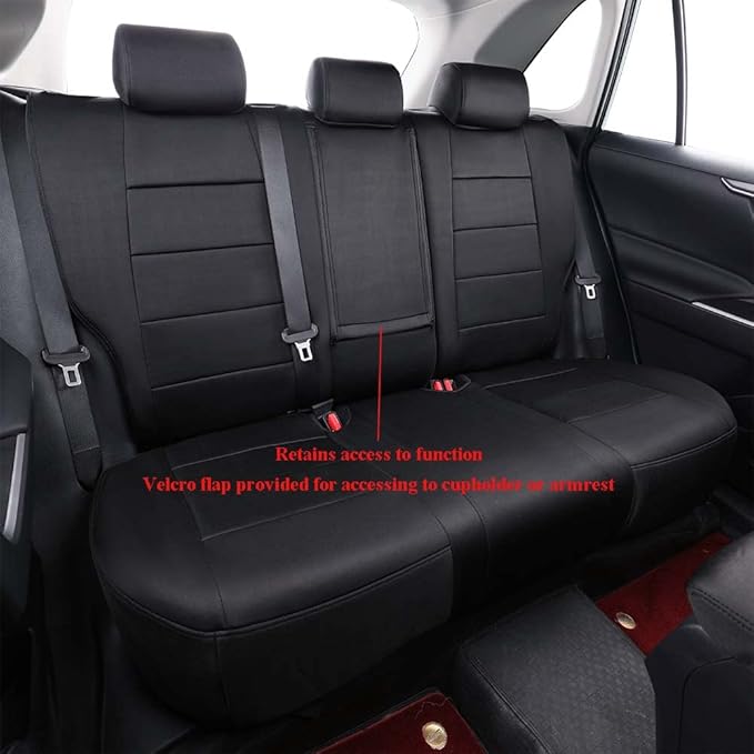 EKR Rav4 Seat Covers Custom Fit for Toyota Rav4 (Only Hybrid) 2019-2025 LE,XLE,XLE Premium,Limited,Woodland Edition,Car Seat Cover Full Set for SUV,Neoprene(Black)