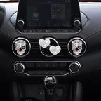4 Pcs Crystal Skull Car Air Fresheners Vent Clips, Rhinestone Diamond Car Decoration, Silver