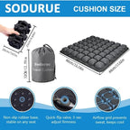Sodurue Travel Cushion Airplane seat,Airplane seat Cushion for Long Flights,Press Type air Inflatable Wheelchair seat Cushion for Car,Office,Stadium,Ergonomic Comfort Support,Heavy Duty (49 Air Bag)