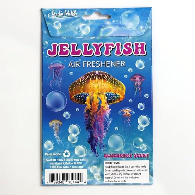Archie McPhee Jellyfish Air Freshener (Blueberry Scent)