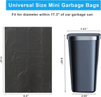 Mini Trash Bags, [9 Roll] Car Trash Bag,[PE]Mini Garbage Bags for Car Trash Can with Tear-Resistant Black Discreet Design Perfect Waste Disposal for Pet Home Office On-The-Go Travel