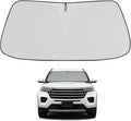 Proadsy 2026 Upgrade Windshield Sun Shade Custom Fit Ford Explorer 2020-2025 2026 4-Layer Foldable Front Sunshade Protector Sun Visor Blocks UV Rays Keep Car Cooler