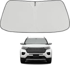 Proadsy 2026 Upgrade Windshield Sun Shade Custom Fit Ford Explorer 2020-2025 2026 4-Layer Foldable Front Sunshade Protector Sun Visor Blocks UV Rays Keep Car Cooler