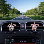 Car Air Freshener Women Car Vent Clips Decorations 2 PCS Cute Sea Turtles Car Interior Accessories Car Vent Diffuser (Diamond Pink Turtle, 2 inch)