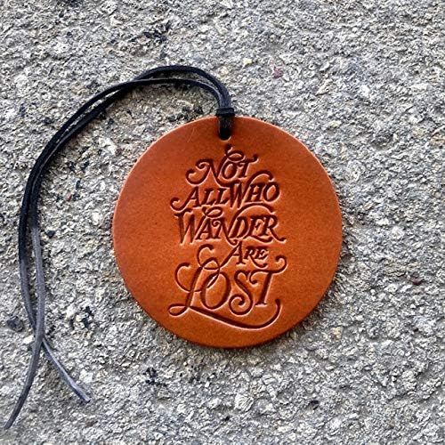 Air Flair | Leather Car Air Freshener | Not All Who are Lost (Brown, Leather Scent)