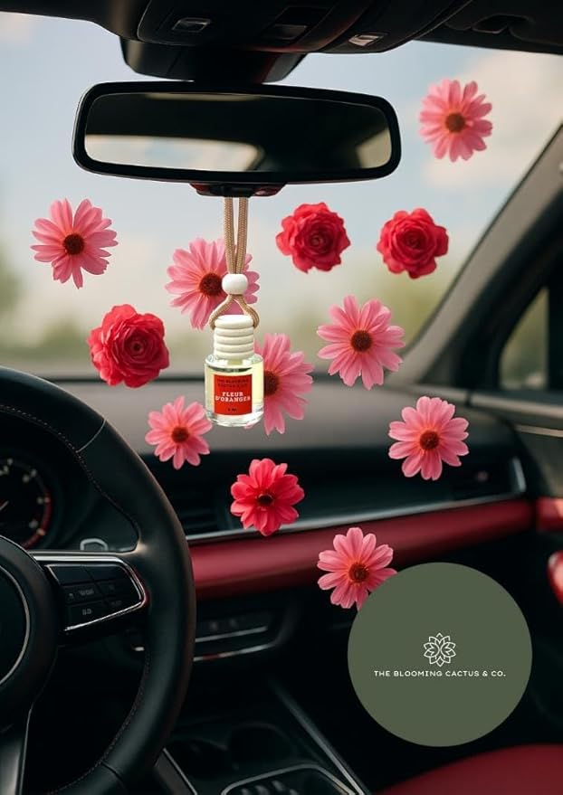Automobile Diffuser, Long Lasting Car Air Freshener 2 Pack, Hanging Fresh Aroma Diffuser, Natural Essential Oil Fragrance for Removing Odors, Auto Interior, Made in USA | MAHOGANY TEAKWOOD - 10 ML