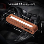 2-Pack Car Vent Clip Diffuser, Natural Sapele Wood Car Air Freshener for Essential Oils, Refillable Solid Wood Design (No Essential Oils)
