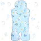 Pinkunn Gel Car Seat Baby Cooling Pad for Summer Breathable Stroller Cooler Pad Multifunctional Carseat Cooling Mat for Baby Child Dining Chair Safety Seat Stroller(Blue,Seahorse)