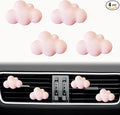 4 Pcs Pink Cloud Air Fresheners - Cute Car Diffuser Vent Clips - Interior Decor Charm - Cute Car Accessories
