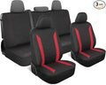 Motor Trend Neoprene Waterproof Seat Covers for Cars, Trucks, & SUV – Black & Red Automotive Interior Protectors - Rear Split Bench Protector for Kids Dogs & Pets – Forros para Asientos de Carro