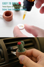Cute LOVE Cactus Air Vent Decorations, Car Air Freshener Vent Clip with Aroma Pad, 4 Pack Vent Clips Accessories for Women Car Decor Gifts (Green LOVE, Tasteless)