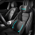 Car Lumbar Support Pillow and Car Neck Pillow Kit, Ergonomic Car Seat Headrest & Lumbar Cushion with Adjustable Strap for Neck Back Pain Relief, for Office Chair/Truck/Wheelchair (Black)