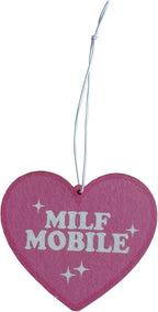 MILF Mobile Cute Y2K Pink Hearts Hanging Air Freshener Car Decor for Girls Lavender Scented