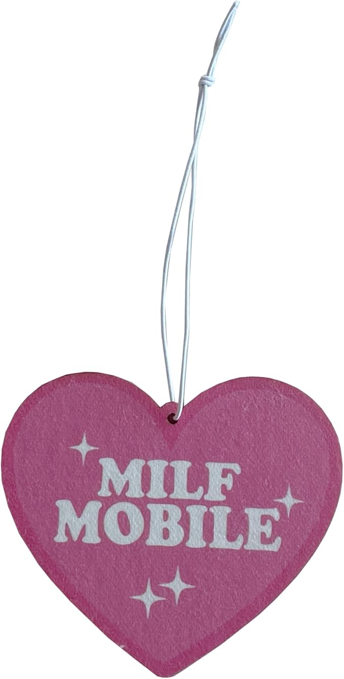 MILF Mobile Cute Y2K Pink Hearts Hanging Air Freshener Car Decor for Girls Lavender Scented