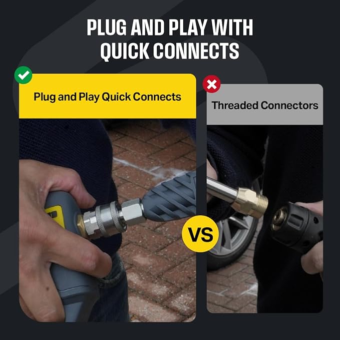 Active Washer Extension Wand for Hard to Reach Areas During car wash at Home and for Professional Detailing - Short Pressure Washer Wand Replacement with 1/4” Quick Connect