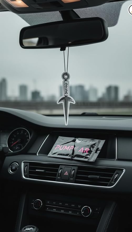 PumpCar 2 pieces Ninja Kunai double-sided hanging Japanese anime cherry-scented One Piece car air freshener Cool for rearview mirror Car Interior Accessories Household Gifts