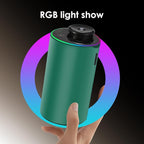 Waterless Essential Oil Diffuser with 8 Color LED Night Light, 3 Mist Levels & Timers, Portable Rechargeable Aromatherapy Diffuser for Home Car Room Studio Office, Black Metal (Green)