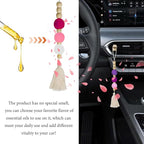 6 PCS Felt Ball Car Diffuser, Hanging Tassel Diffuser Car Air Freshener Bead Aromatherapy Diffuser, Car Vent Clip Essential Oil Diffuser, Car Interior Decorative Charm (Bright)