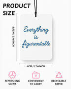 Inspirational Car Air Freshener 4 Pcs Coconut Scented, Self Care Gifts for Women Car Accessories Mirror Decor, Mental Health Hanging Air Freshener for Therapy Office Classroom Cars Books