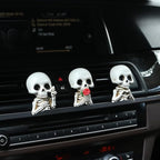 Skull car accessories – Gothic Skull Air freshener – Stylish Car Decor with Replaceable Fragrance Pad, Funny Christmas Gifts for Dad Mom