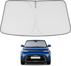 Proadsy 2026 Upgrade Windshield Sun Shade Custom Fit 2014-2019 Kia Soul Foldable Front Sunshade Protector Sun Visor Blocks UV Rays Keep Car Cooler