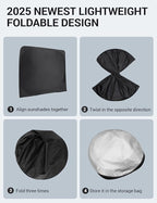 Proadsy 2026 Upgrade Windshield Sun Shade Custom Fit 2015-2024 Ford Edge Foldable Front Sunshade Protector Sun Visor Blocks UV Rays Keep Car Cooler