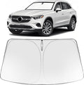 Proadsy 2026 Upgrade Windshield Sun Shade Custom Fit Mercedes-Benz GLC 2023-2025 2026 Foldable Front Sunshade Protector Sun Visor Blocks UV Rays Keep Car Cooler Accessories