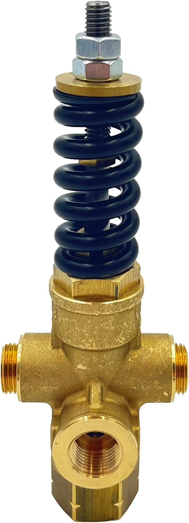 Annovi Reverberi VRT3-310A Unloader, Black Spring, 4500 PSI, 10.5 GPM, No Adjustment Knob, Brass