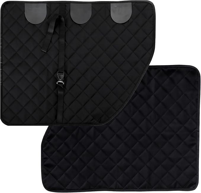 Dog Car Door Protector, 2 Pack Waterproof Scratchproof Nonslip Durable Protector, Thickened Door Panel Covers, Protects Doors from Dog Scratching Fit for Car/SUV/Truck (Black, Regular)