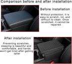 Mandark Car Center Console Cover, Microfiber Leather Vehicle Armrest Protector Cushion with 2 Storage Bags, Auto Interior Arm Rest Seat Box Pad Accessories, Universal for SUV, Sedan, Truck (Black)