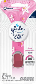 Glade Plugins Car Air Freshener Refill, Floral Perfection, 0.11 Fl. Oz
