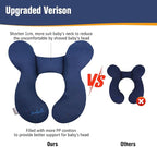 KAKIBLIN Baby Neck Pillow, Baby Head Pillow, Upgraded Support Travel Pillow,Neck Support Pillow for Carseat, Newborn Neck Support for Car Seat, Stroller, Pushchair, Travel, Dark Blue