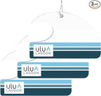 ulu Lagoon Hanging Car Air Freshener | Tropical Beach Coconut Surf Wax Scent Mini Wave | Long Lasting Car Freshener, Closet and Beyond | Made In USA | 3 Pack (ulu Stripes)