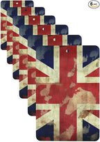 6 Pcs Car Air Fresheners Hanging Scented Cards for Car Fresheners Vintage Union Jack British Flag Car Aromatherapy Tablets Funny Hanging Air Freshener for Car Rearview Mirror Pendant