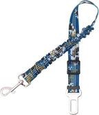 Dog Seat Belt for Car - Adjustable Dog Car Safety Harness, Elastic Cushioning Seatbelt Leash, Reinforced Metal Buckle Anti-Tangle Design, for Small and Medium Pets (Camouflage Blue)