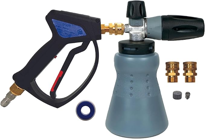 MTM Hydro Wide Mouth PF22 Foam Cannon and SG28 Trigger Gun Kit for Pressure Washer Commercial Grade Made in Italy
