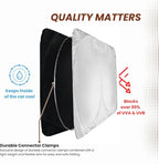 RV Windshield Sun Shade | fits Class-A | Certified 99.87% UVB & 99.02% UVA Protection Sun Shade. Award Winning Sunshade for Car Windshield with Patented Technology. Car Window Shades by Kinder Fluff