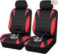 CAR PASS Neoprene Wetsuit Seat Covers, Waterproof Car Seat Covers Front with 5mm Composite EVA, Universal Fit for Car,Sedan, SUV TrucksAnti Slip, Airbag Compatible(Black and Red