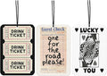 Vintage Preppy Cute Car Air Freshener Hanging 3Pcs Drink Funky Car Interior Accessories Mirror Decor, One for the Road Pleases Freshee for Closet Drawer Cute Girly Cars Accessories for Women(Lavender)