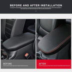 INTGET for Toyota RAV4 Accessories 2025 2024 2023 2022 2021 2020 2019 and 2021-2024 RAV-4 Prime Center Console Cover Leather Armrest Middle Console Lid Cover Arm Rest Covering Car(Red)