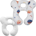 Baby Travel Pillow, Upgrade U-Shape Infant Pillow for Car Seat Pushchair and Stroller, Soft Comfortable Sleep Cushion for Kids Newborn and Toddler -Starfish White