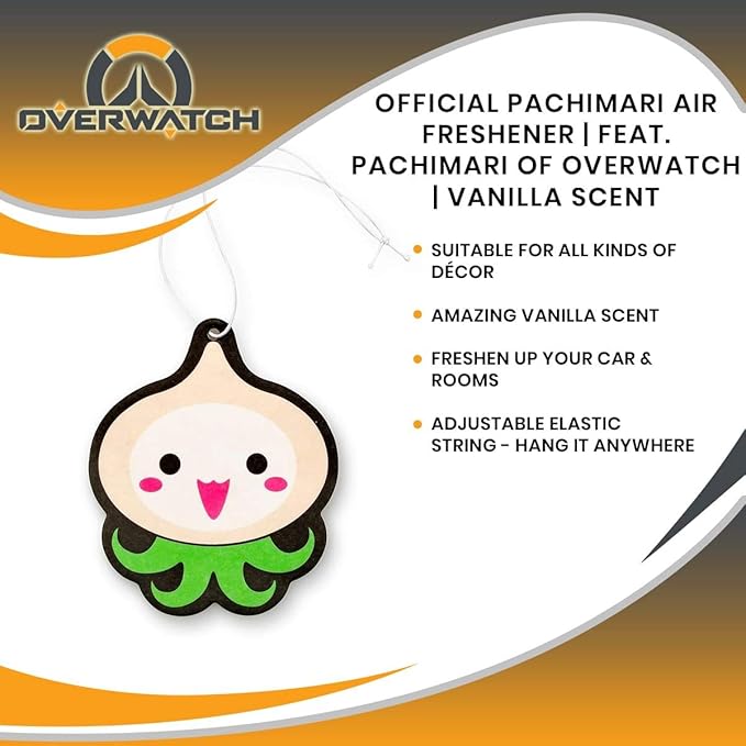OFFICIAL Pachimari Car Air Freshener | Featuring Pachimari from Overwatch | Vanilla Scented