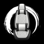Car Seat Covers Compatible with Toyota Camry 2012-2026 Durable Waterproof Automotive Seat Covers Stretchable Fabric Material,Airbag Compatibility,Nappa Leather(Black White,Full Set with Pillow)